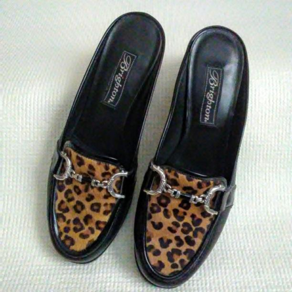 Brighton Animal Print Mules - Picture 1 of 7